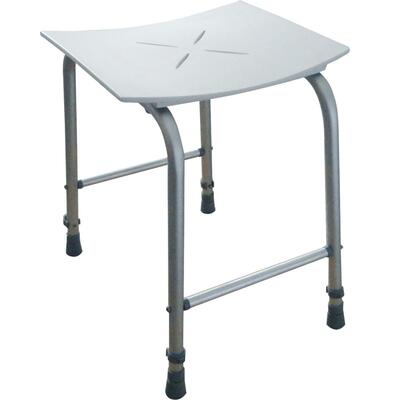 Shower seat with 4 adjustable legs White ABS